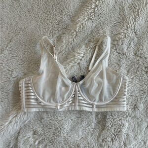 Victoria’s Secret White Sheer Lace Underwire Bra